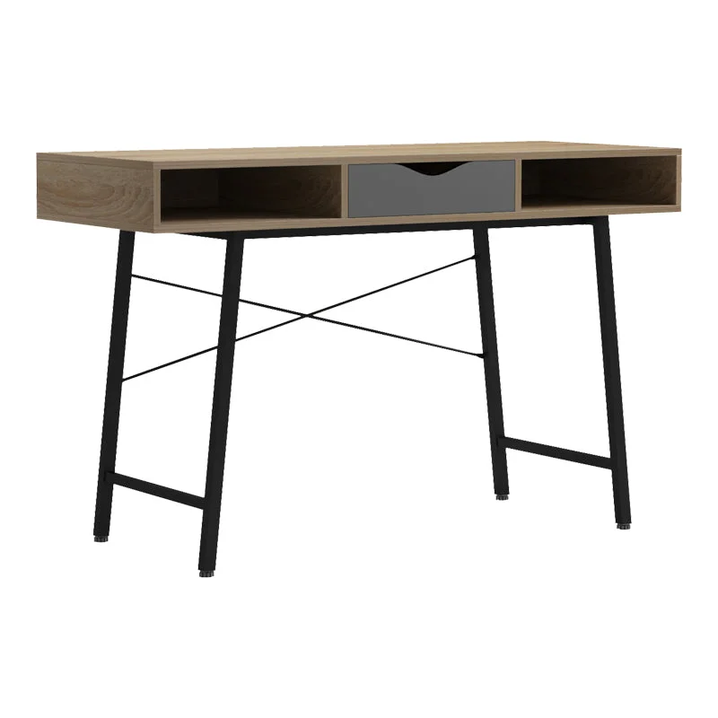 Birou Komo  , Gri Sonoma cu picioare metalice negre 120x48x76cm