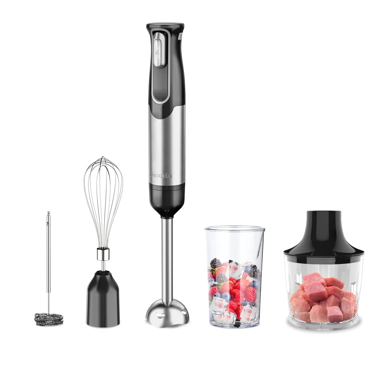 Blender Mixer cu Baterie 5 in 1 Negru/Inox Decakila KMJB021B