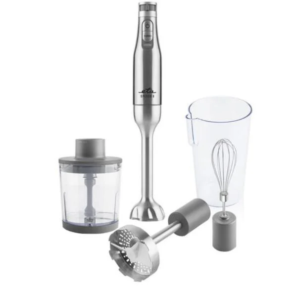 Blender vertical 4 in 1 Eta Spesso II 4215 90000, 1200 W, 6 viteze plus Turbo, otel inoxidabil, gri