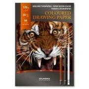 Bloc desen A4, 20 file - 120gsm, AURORA Raphael - hartie 10 culori asortate