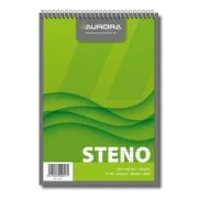 Blocnotes cu spirala, A5, 72 file - 60gsm, liniat stanga, AURORA Office - dictando