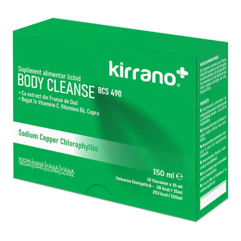 Body Cleanse BCS490, 10 flacoane*15 ml, Kirrano