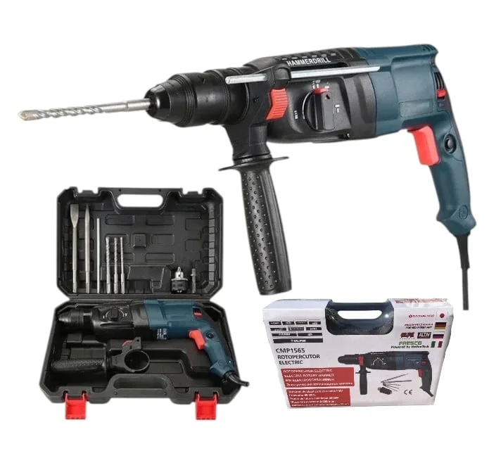 Bormasina Ciocan rotopercutor 3000W CU PERCUTIE, trusa, mandrina automata, 3J, 1200RPM, CAMPION PROFFESIONAL CMP1565