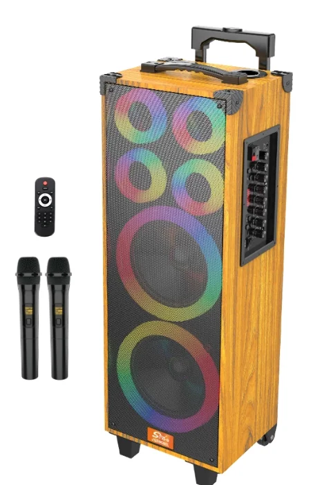 Boxa karaoke JQS 9088L de 8 x 2 inch 18000W cu led multicolor