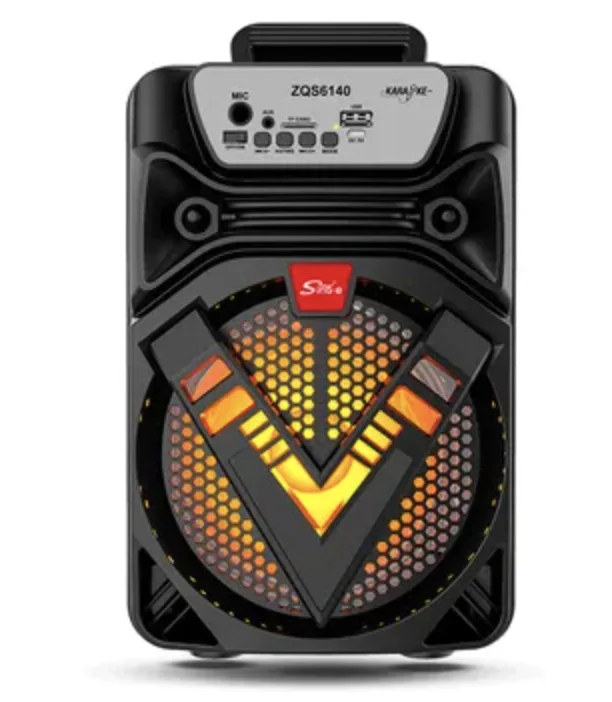 Boxa portabila Bluetooth ZQS 6140 cu led 6.5 inch 1500Mah