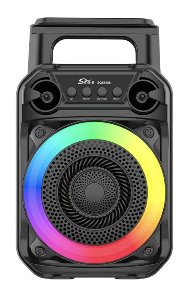 Boxa portabila bluetooth ZQS 6166 cu led RGB si maner transport
