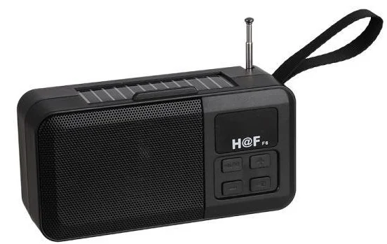 Boxa Portabila HF-F6 Incarcare Solara  Cu Bluetooth USB TF AUX Radio Hands-Free
