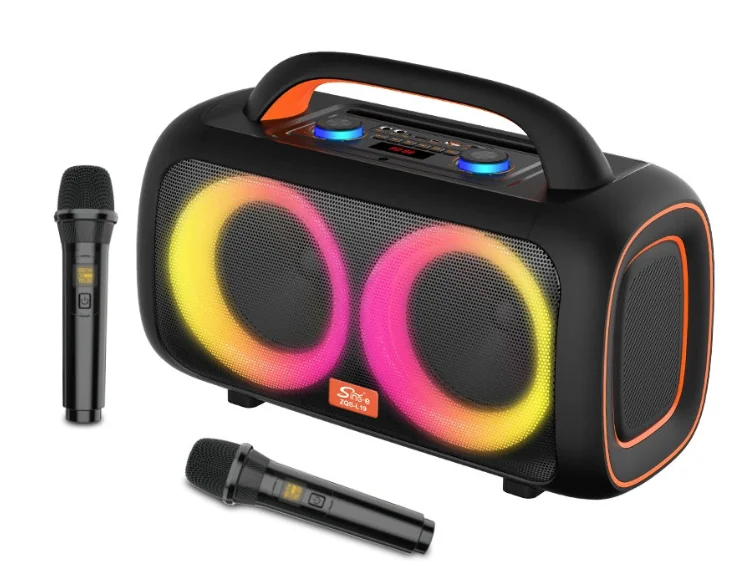 Boxa portabila karaoke ZQS L19 cu Bluetooth si 2 microfoane