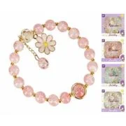 Bratara cu margele - floare, diverse culori, 9 cm, MegaCreative 532269