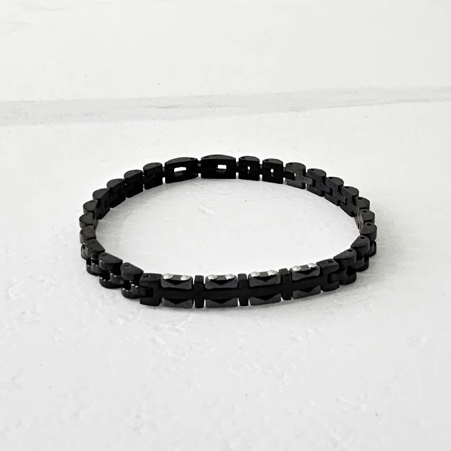 Bratara otel XAY, unisex, ambalata in cutie eleganta, Negru, XAY2