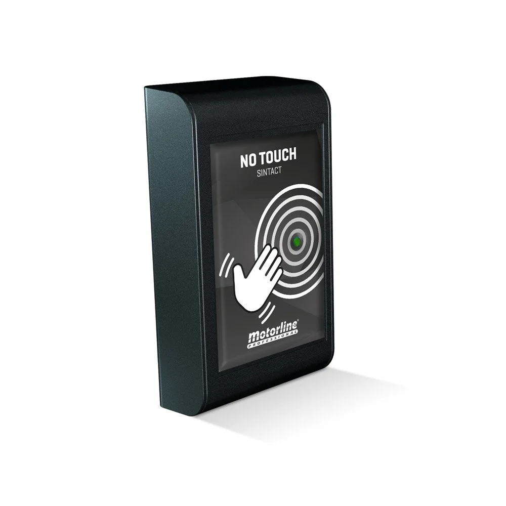 Buton cerere iesire fara contact Motorline SINTACT, compatibil cu usi automate, distanta 35 cm, aparent