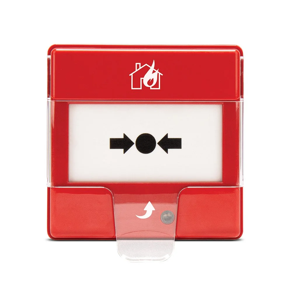 Buton incendiu adresabil Satel ROP-400, resetabil, indicator LED, compatibil cu ACSP-402