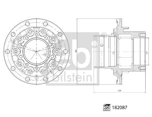Butuc roata FEBI BILSTEIN 182087