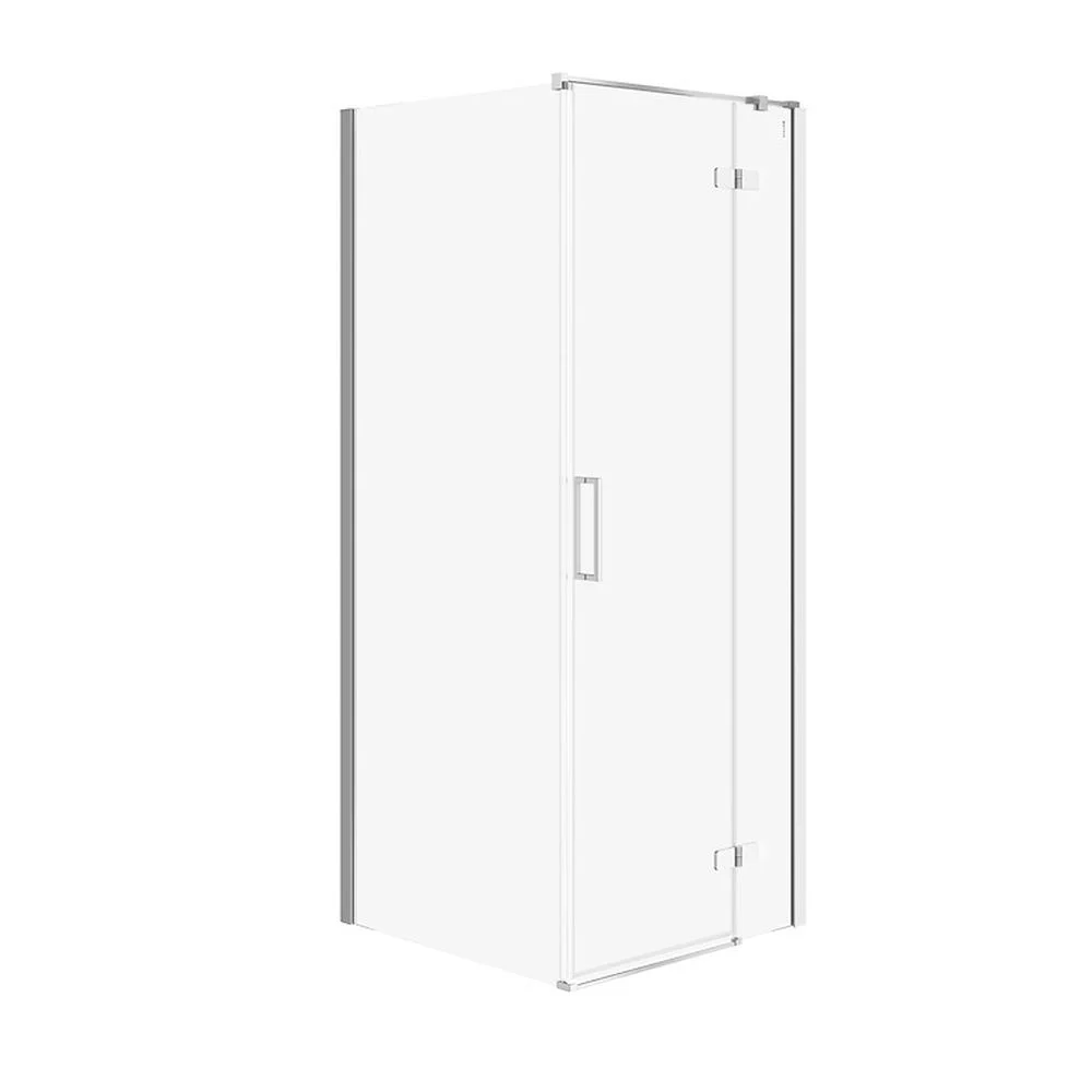 Cabina de dus patrata 80x80 cm Cersanit Jota, crom cu usa batanta dreapta
