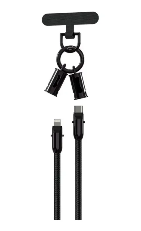 Cablu de date Type C la Lightning 30W cu curea si conexiune magnetica Andowl Q SJ16B