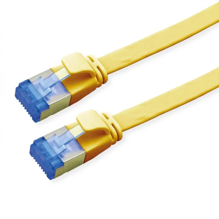 Cablu de retea RJ45 extra flat FTP cat.6A 1m Galben, Value 21.99.2131