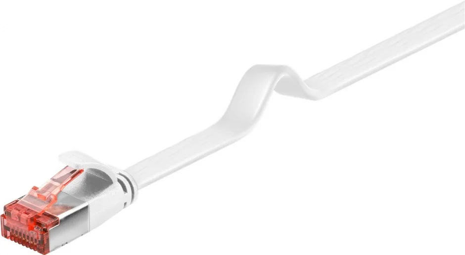 Cablu de retea RJ45 flat FTP Cat.6 5m Alb, Goobay G94919