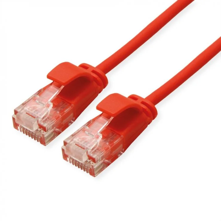 Cablu de retea RJ45 MYCON Slim UTP Cat.6A LSOH 5m Rosu, CON3917