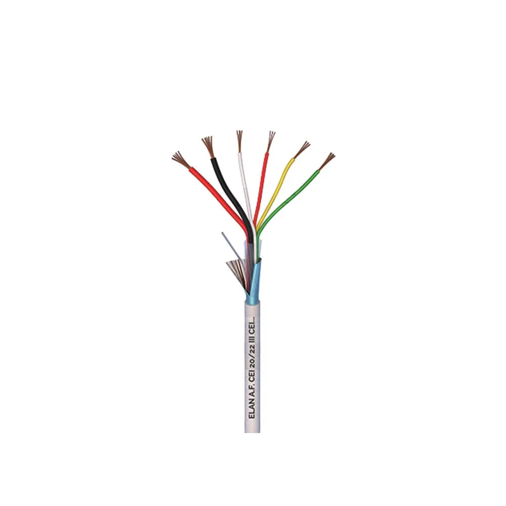 Cablu ecranat de alarma Elan, 2x0.50 + 4x0.22, rola 100 m
