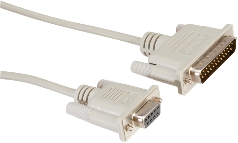 Cablu modem 9 pini la 25 pini M-T Alb 6m, Roline 11.01.4560