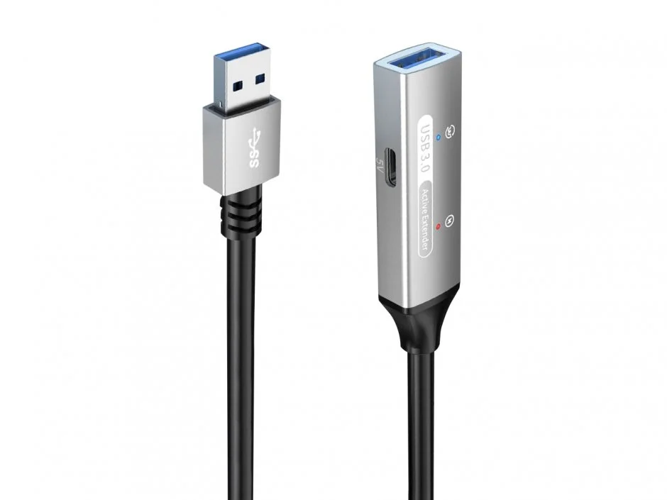 Cablu prelungitor USB 3.2-A activ cu alimentare T-M 20m, ku3rep20al