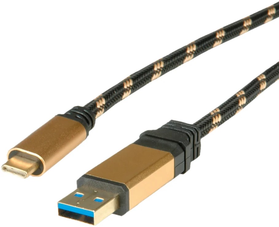 Cablu USB 3.1 la USB tip C T-T 1m Gold, Roline 11.02.9013