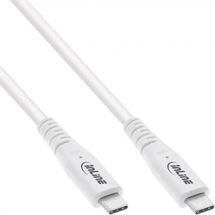 Cablu USB 4 type C 240W/8K60Hz T-T 2m Alb, InLine IL35902W