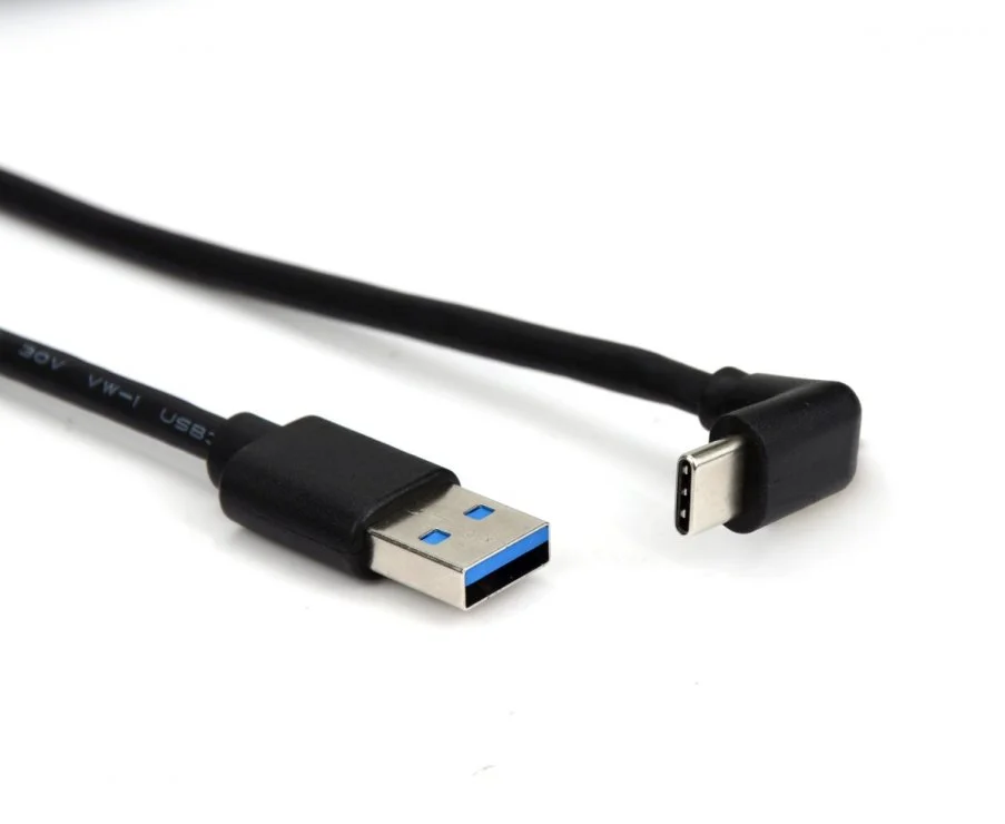 Cablu USB-A 3.2 la USB type C drept/unghi 0.5m, ku31cze05bk