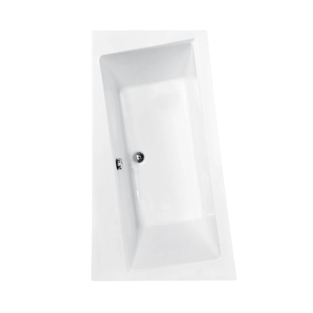 Cada baie asimetrica, acril, 160 x 100 cm, orientare dreapta, Besco Infinity