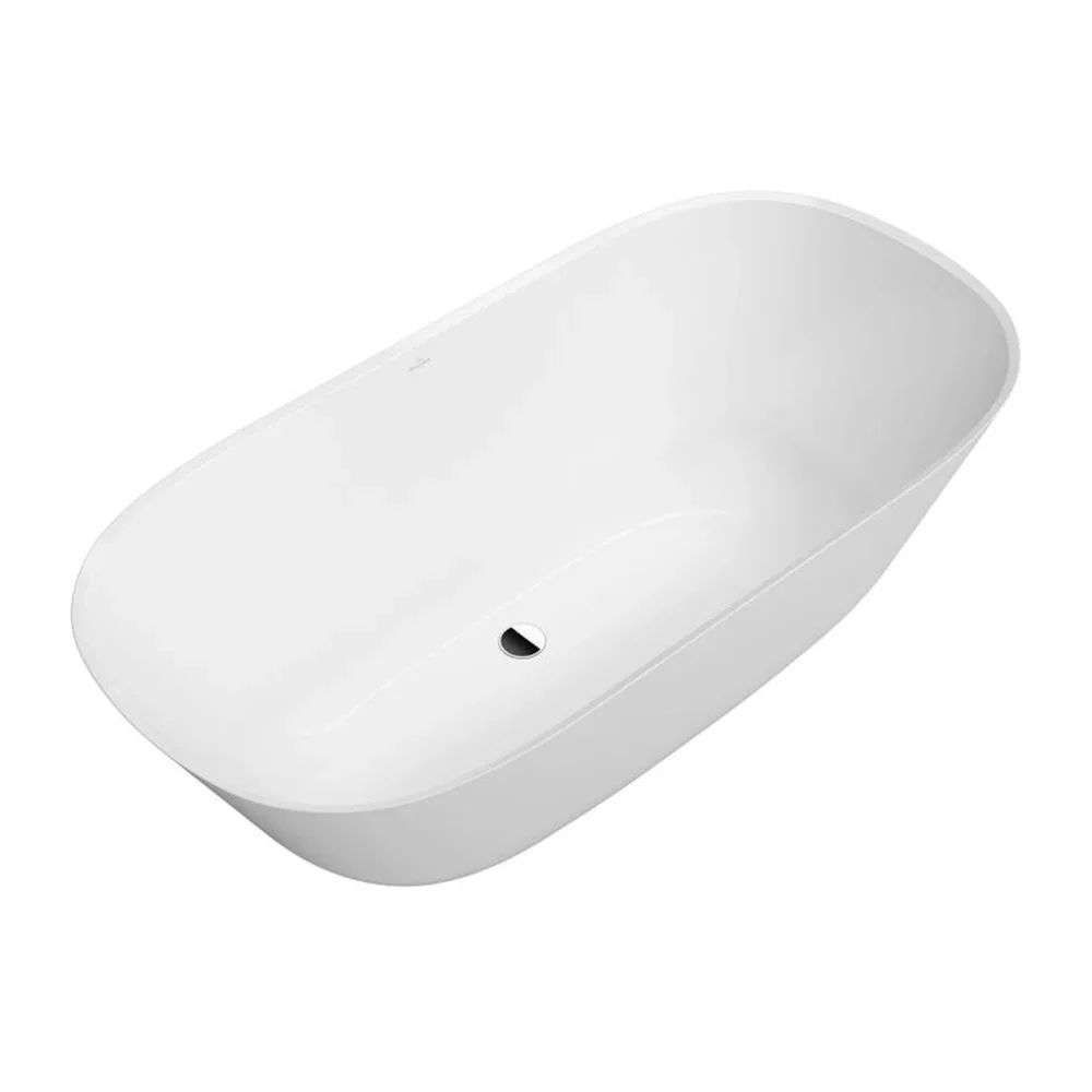 Cada baie freestanding 155x75 cm alb alpin, ovala, VilleroyBoch Theano