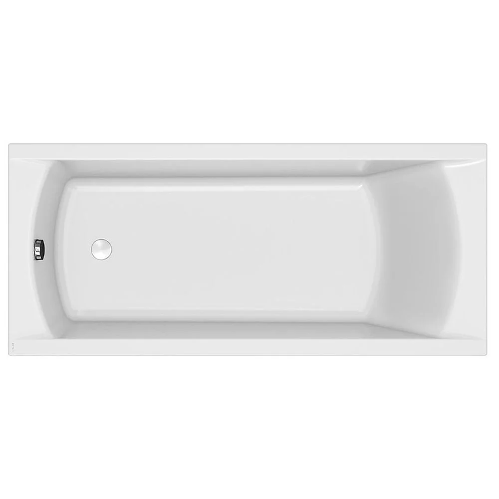 Cada baie incastrata Cersanit Korat, 160 x 70 cm, dreptunghiulara, alb lucios