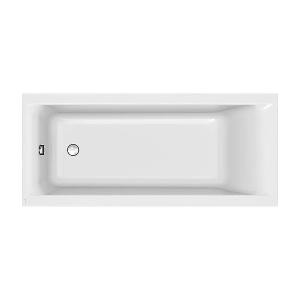 Cada baie incastrata Cersanit Larga, 170 x 75 cm, dreptunghiulara, alb lucios