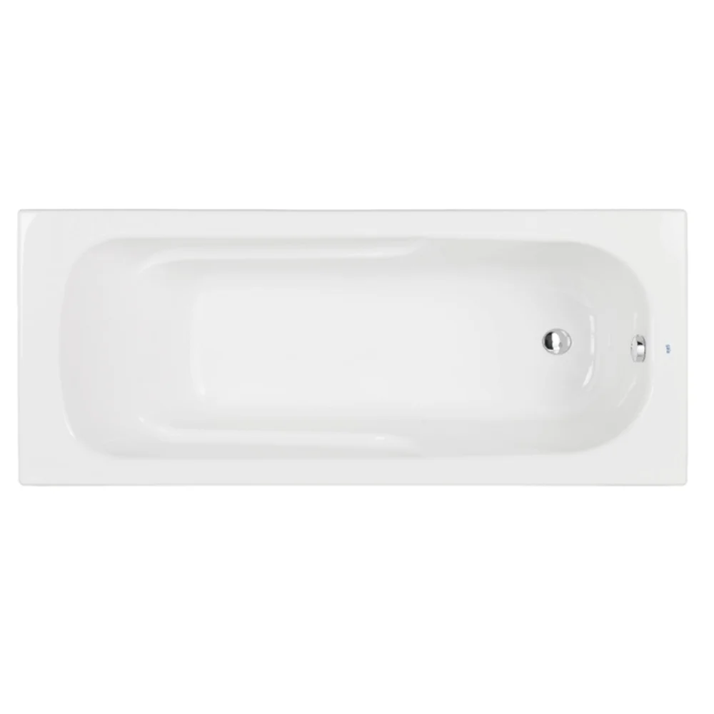 Cada baie incastrata Gala Nila, 160 x 70 cm, dreptunghiulara, alb lucios