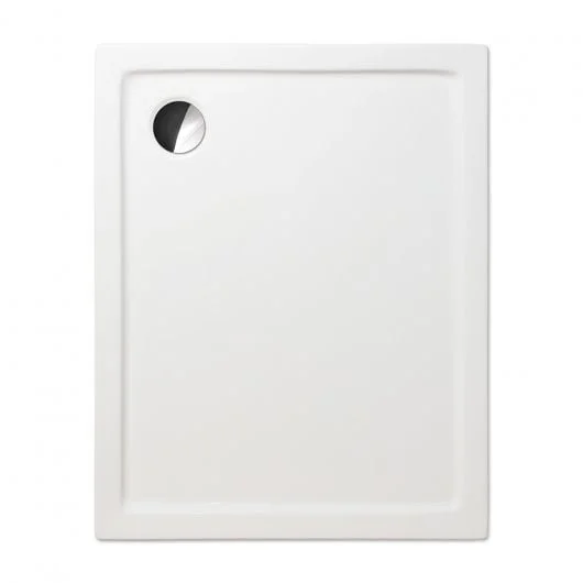 Cadita de dus dreptunghiulara, din acril, alba, 100x80x5 cm, Roth Flat KVADRO