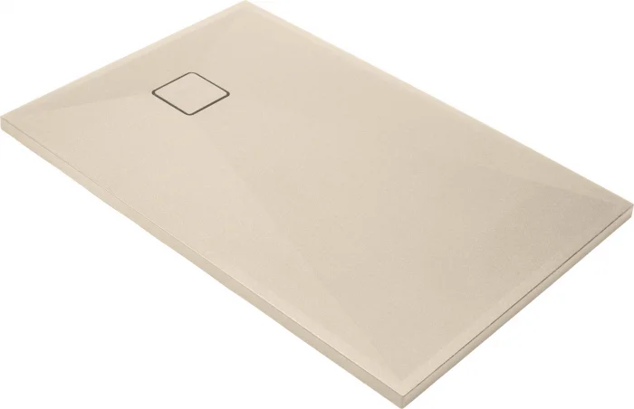 Cadita de dus dreptunghiulara, din granit, slim, bej, 140x90x3.6 cm, Deante Correo