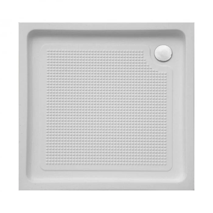 Cadita de dus patrata, acril, alba, 80x80x15 cm,  Belform, Bella