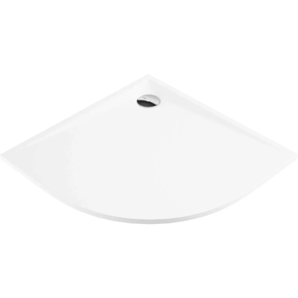 Cadita dus semirotunda alba 80x80 cm Kerria Plus, Deante