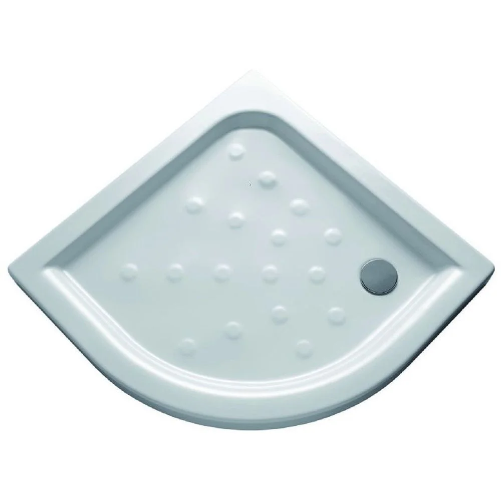 Cadita dus semirotunda Gala Atlas, 80x80 cm, alba