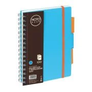 Caiet cu spira A5 Grand, 100 file, matematica, colturi rotunjite, coperta plastic, albastra, 150-1409