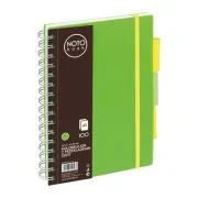 Caiet cu spira A5 Grand, 100 file, matematica, colturi rotunjite, coperta plastic, verde, 150-1411