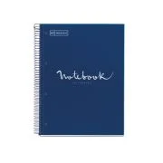 Caiet cu spira, Miquelrius, Emotion, A5, matematica, 120 file, coperta carton dur, albastru