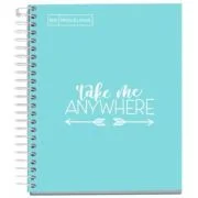 Caiet cu spira Miquelrius Messages, A5, matematica, 100 file, coperta carton dur plastifiat, bleu