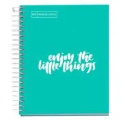 Caiet cu spira Miquelrius Messages, A6, matematica, 100 file, turcoaz