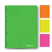 Caiet cu spirala metalica A4 Colorarte, 100 file, matematica, colturi rotunjite, coperta plastic 350microni, 70g/mp
