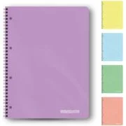 Caiet dictando cu spirala si separatoare cu index A4 Colorarte, 120 file, Herlitz (C4245)