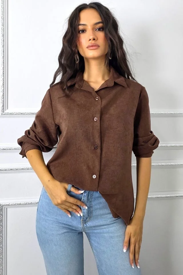 Camasa de dama, cu textura densa, Bethany si nasturi, MARO, Marime S/M