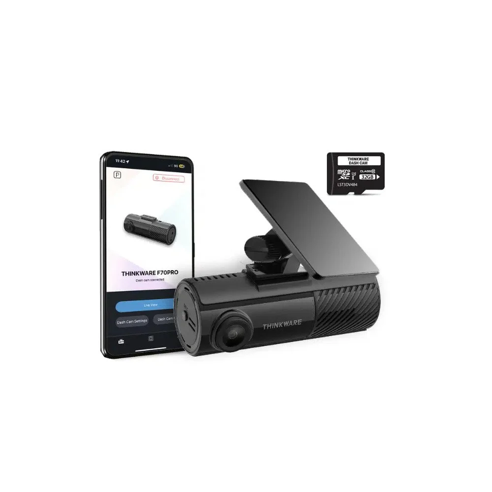 Camera auto Thinkware F70PRO 1CH, 2 MP, WiFi, Bluetooth, mod parcare, hardwire, card 32 GB