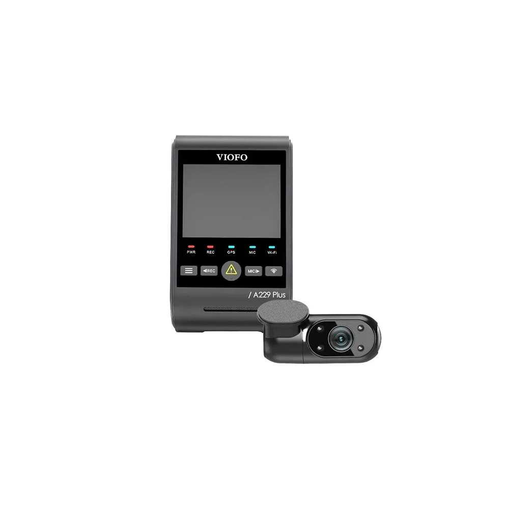 Camera auto WiFi dual band fata/interior Viofo A229 PLUS 2CH-IR, 5MP + 2 MP, 2.4 - 5 GHz, GPS Logger, Night Vision, IR, control vocal, slot card
