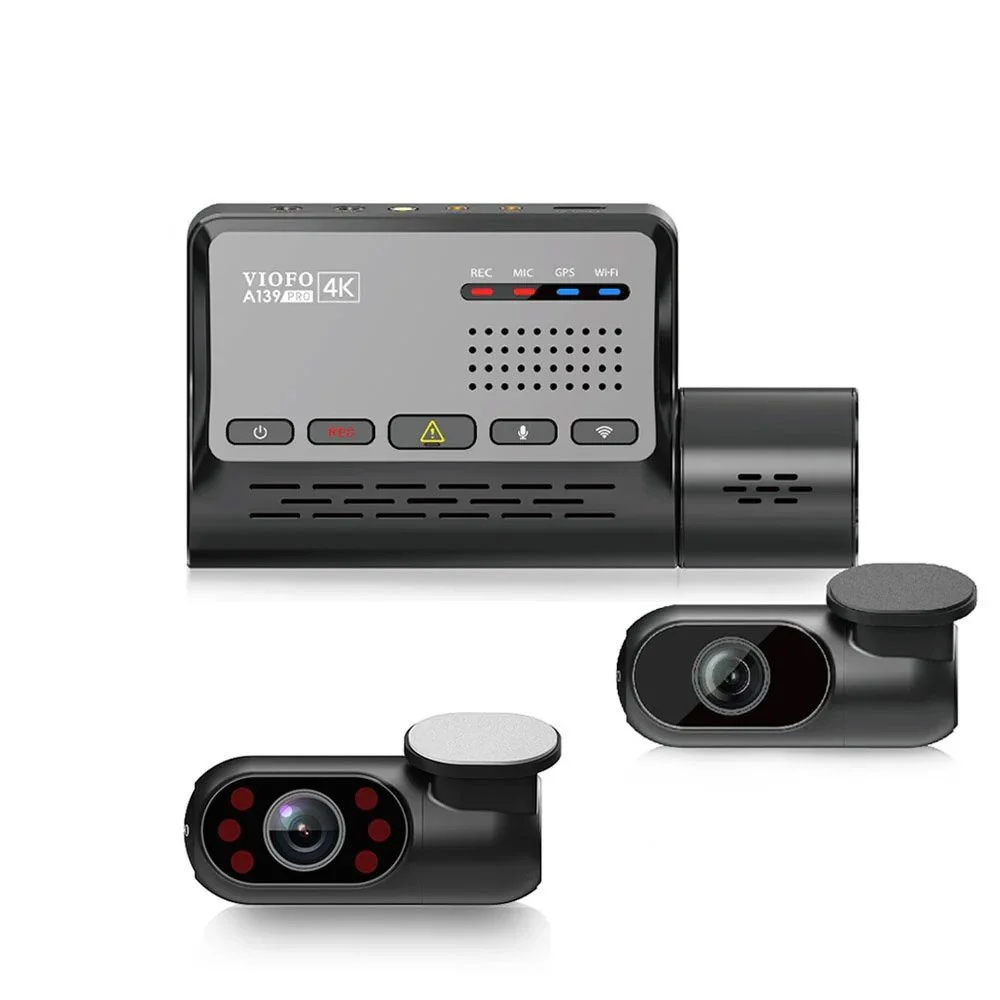 Camera auto WiFi fata/spate/interior Viofo A139 PRO 3CH, 8 MP, 2.4 - 5 GHz, GPS, Night Vision, slot card