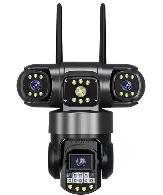 Camera de securitate Andowl G819 4G PTZ IP 8K 12MP cu lentila tripla ecran triplu detectare miscare audio bidirectional si vedere nocturna